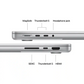 Laptop Apple MacBook Pro 14.2-inch, M4, 2024 Chip M4, 10-Core CPU, 10-Core GPU, 24GB RAM, 1TB SSD - Silver