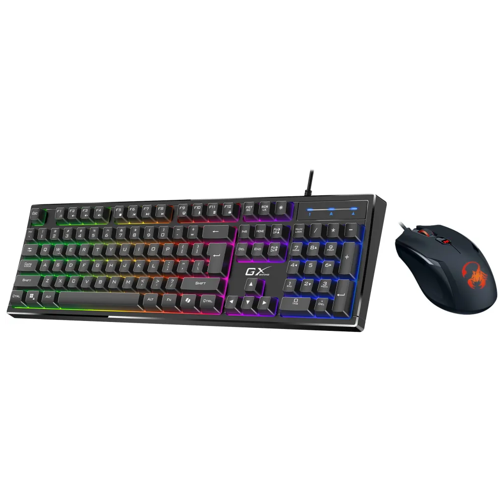 Tastierë & Maus Genius Keyboard + Mouse Gaming, Scorpion KM-GX6, Wired Copilot AI Key - Black