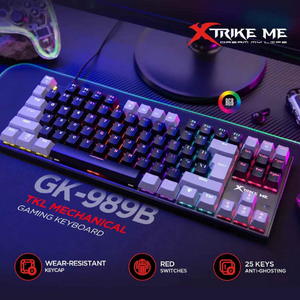 Tastier Gaming XTRIKE ME GK-989 Mechanical TKL, Black