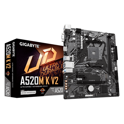 Pllakë Amë Motherboard AM4 Gigabyte A520M K V2 mATX D4