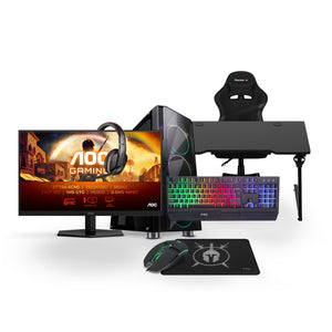 Gaming Bundle Gladiator - AMD Ryzen 5 5500, 16GB Ram DDR4, NVIDIA GeForce GTX 3050 8GB, 512GB SSD NVMe M.2