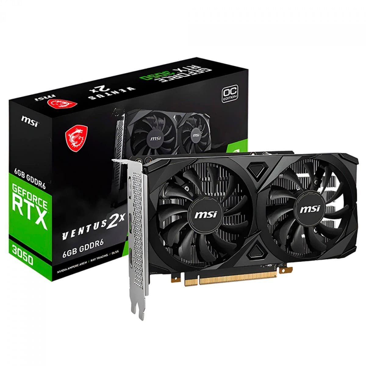 Kartelë Grafike MSI GeForce RTX 3050 6GB Ventus 2x OC GDDR6