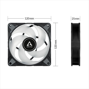 Fan Arctic 120mm P12 PWM PST A-RGB Black - Zezë