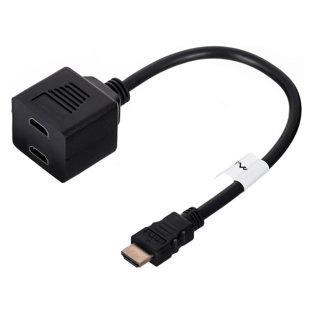 Konvertor Lanberg HDMI-AM to HDMI-AF Adapter Splitter (20cm)