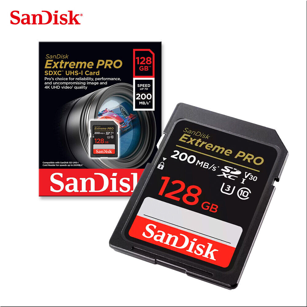 SanDisk SD CARD 128GB Extreme Pro SDXC 200MB/s